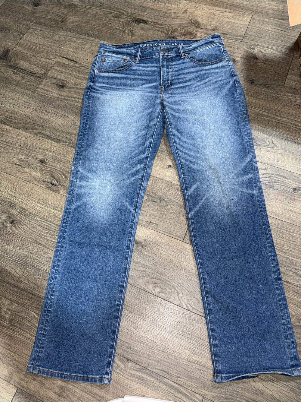 American Eagle Outfitters Women’s Straight Leg Jeans - Medium Blue Wash